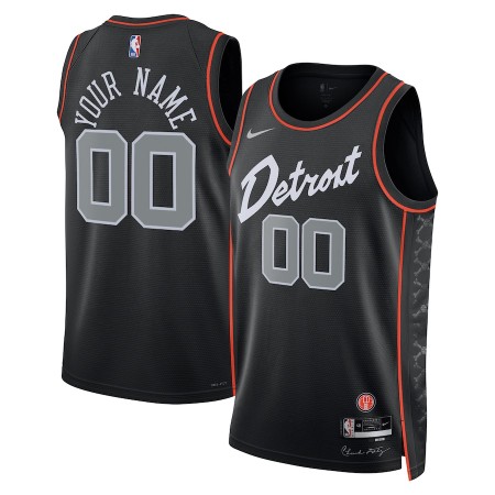 Dres Detroit Pistons Prilagođeni Nike 2023-24 City Edition Crno Swingman